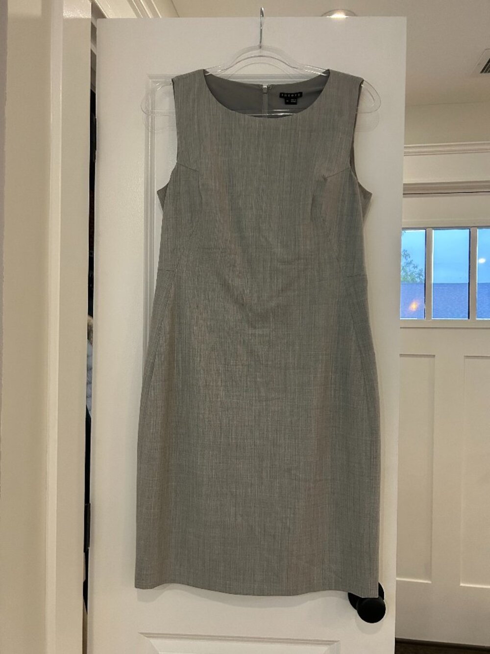 Theory Betty 2B Modern Suit Dress in Light Heather